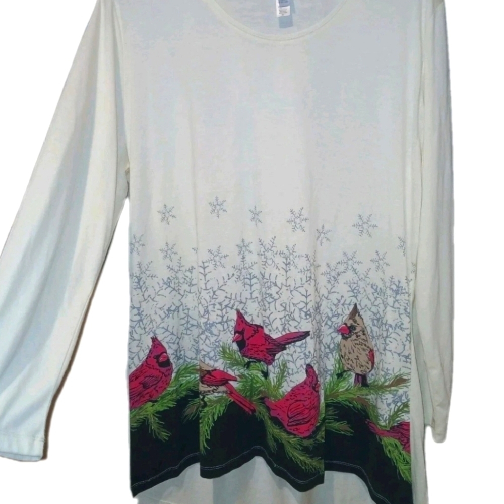 Mac & Belle Round Neck Long Sleeve Cardinal Club Shirt Size: 2X PLUS SIZE NEW - Picture 9 of 9